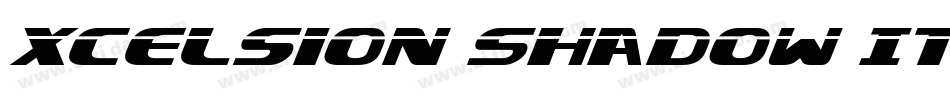 Xcelsion Shadow Italic字体转换